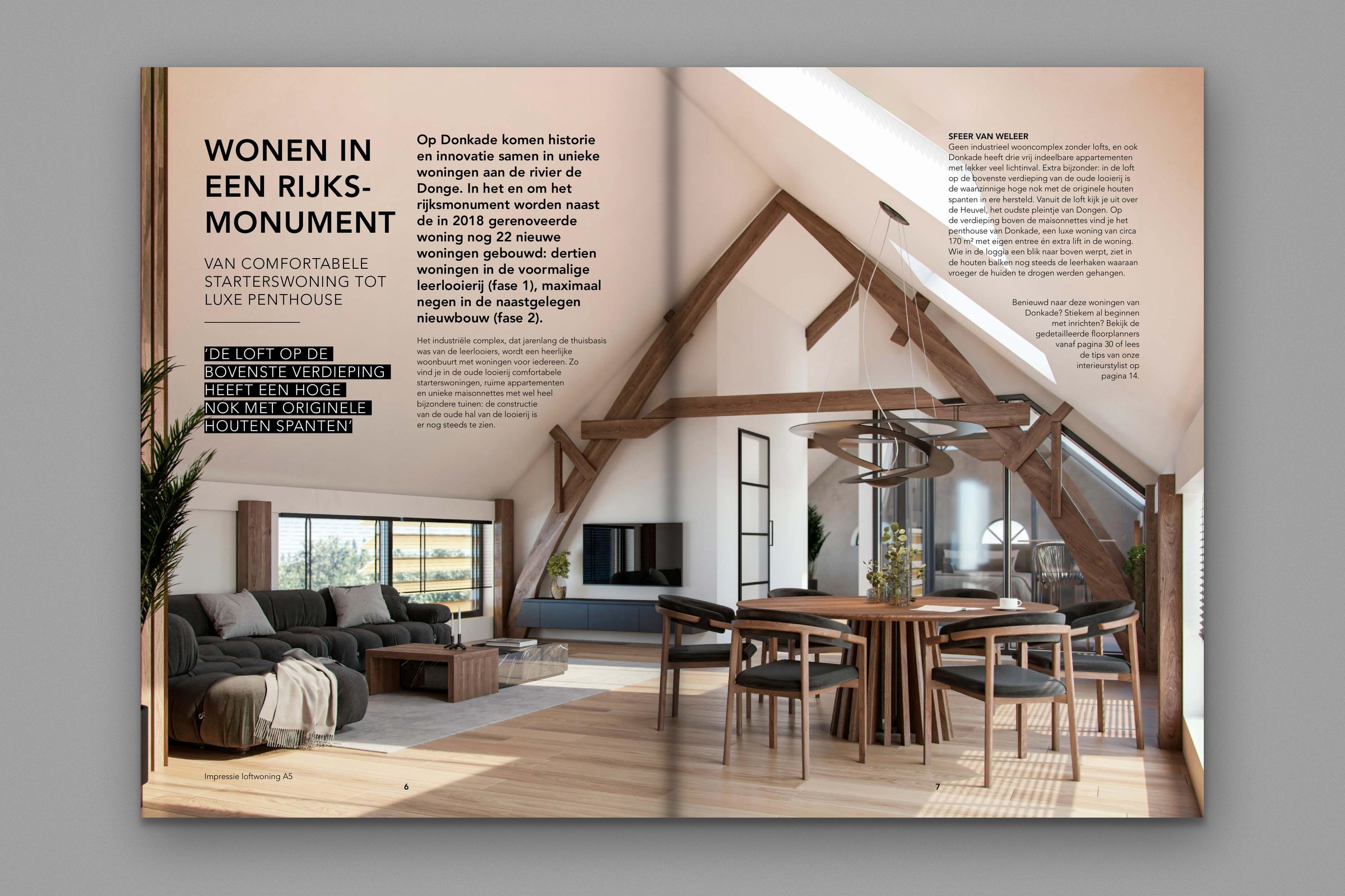 Brochurespread: wonen in een rijksmonument
