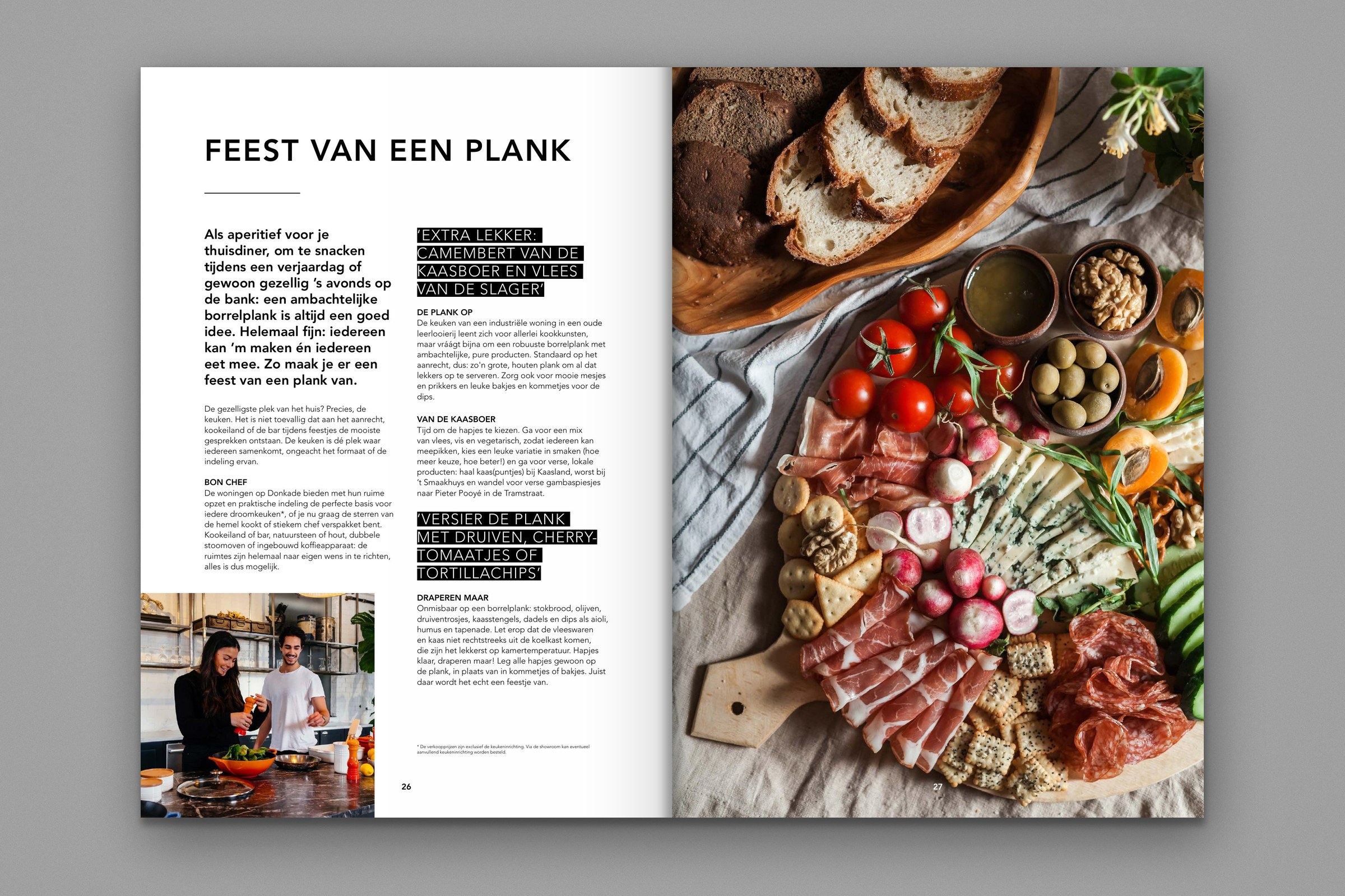 Brochurespread: een feest op een plank